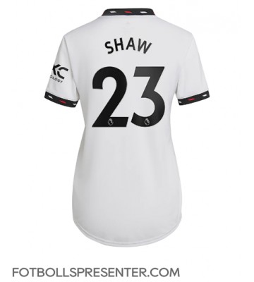 Manchester United Luke Shaw #23 Borta Matchtröja Dam 2022-23 Kortärmad